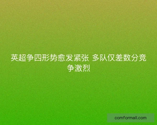 英超争四形势愈发紧张 多队仅差数分竞争激烈